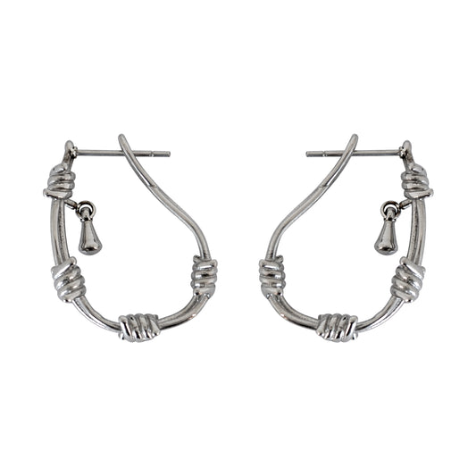 SK2038  Motorcycle Barbed Wire Small Earrings Stainless Steel Motorcycle Biker Jewelry
