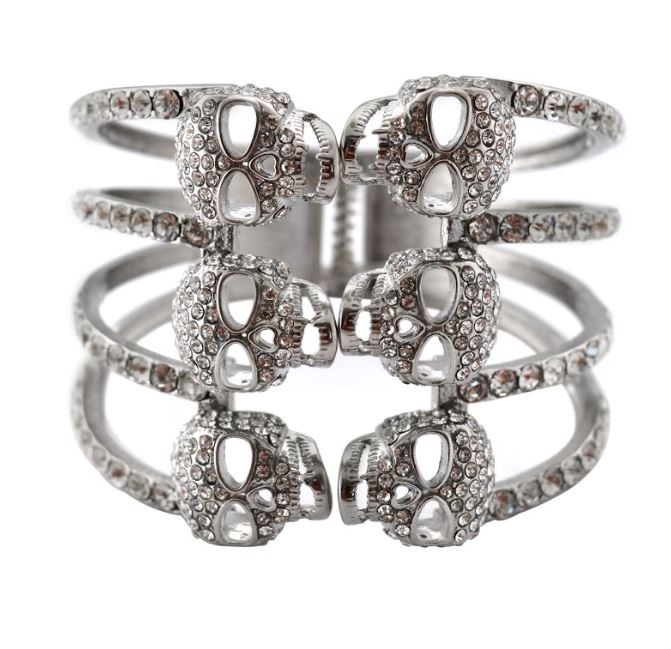 SK2039 Bracelet Six Pack Skulls Imitation Diamond Stones