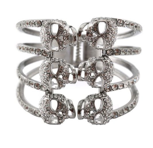SK2039 Bracelet Six Pack Skulls Imitation Diamond Stones