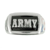 SK1836 Ladies Or Men's Army Ring Enameled American Flag Stainless Steel Military Jewelry