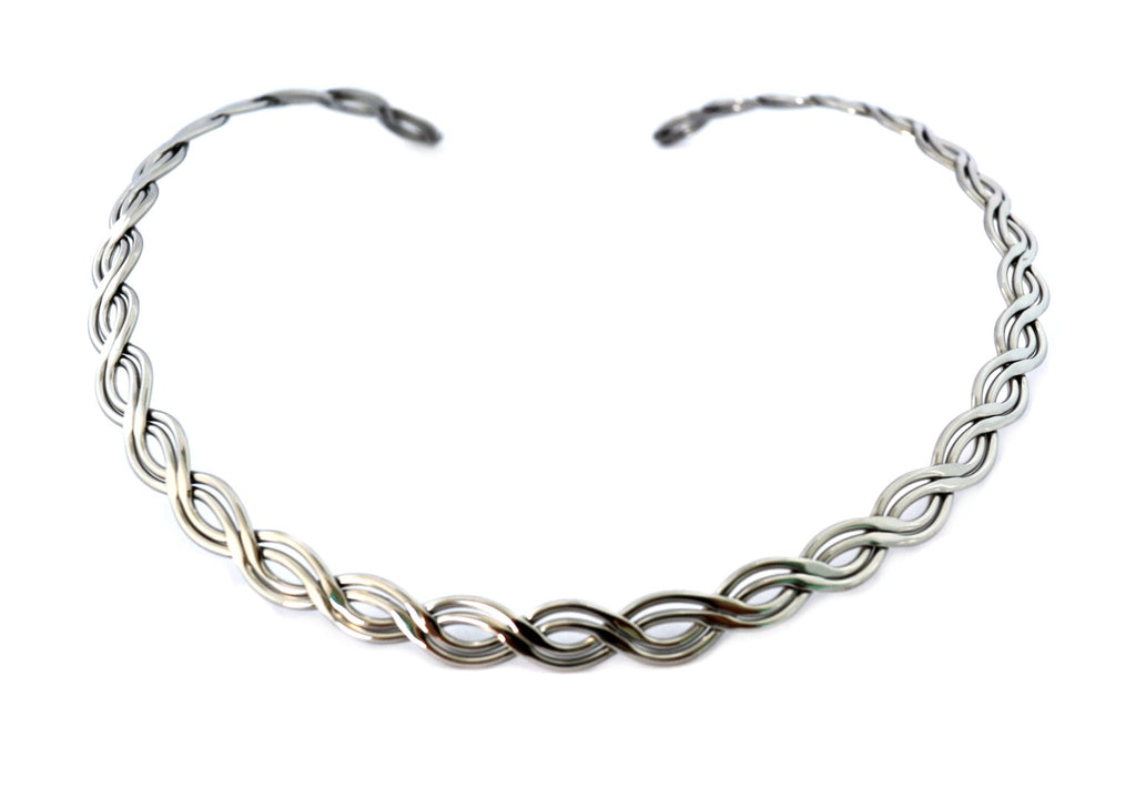 SK2450 Cuff Necklace Stainless Steel Double Twist
