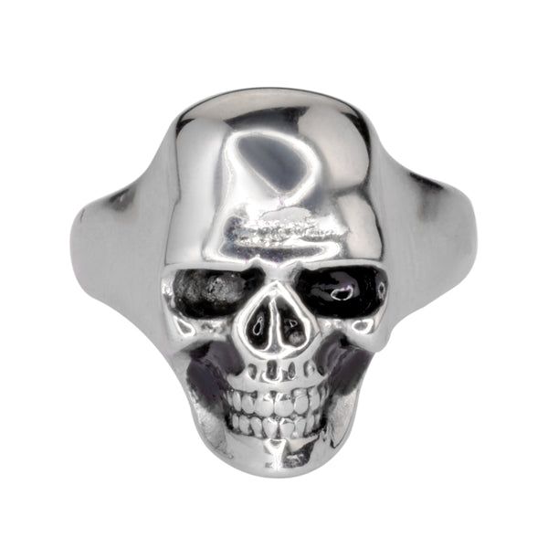 SK1540 Large Gents Skull Ring Stainless Steel Human Cranium Size 9-16