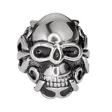 SK1011 Stainless Steel Gents Angel Skull Ring