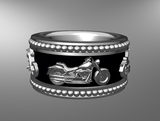SK1727 Motorcycle Bike Ring Stainless Steel Ladies Motorcycle Biker Jewelry