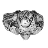 SK1029  Multi Skull Ring Stainless Steel Motorcycle Jewelry  Size 9-15
