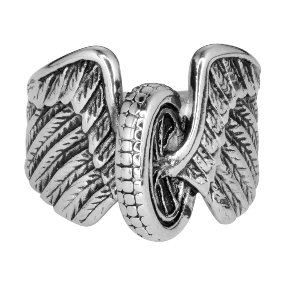 SK1041 Gents Keep Us Safe Ring Stainless Steel Motorcycle Biker Jewelry