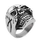 SK1044 Gents Alien Skull Ring Stainless Steel Motorcycle Biker Jewelry