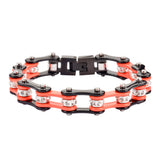 SK1112 Two Tone Orange Black With White Crystal Centers
