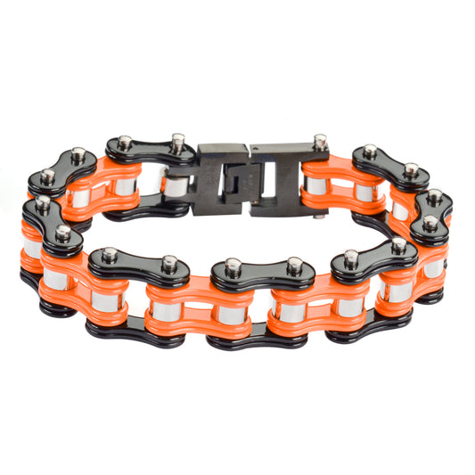 SK1270 3/4" Wide Two Tone Orange Black Double Link