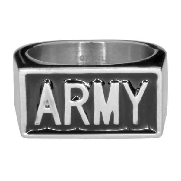 SK1722 Gents Army Ring Stainless Steel Military Jewelry 316L