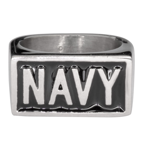 SK1723  Gents Navy Ring  Stainless Steel Military Jewelry 316L