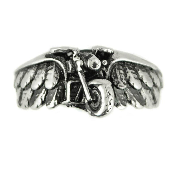 SK1860  Unisex Motorcycle Bike Wing Ring Stainless Steel Motorcycle Jewelry  Size 5-13