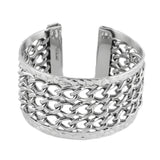 SK1362  Ladies 3 Row Chain Cuff Bracelet  Stainless Steel Motorcycle Jewelry