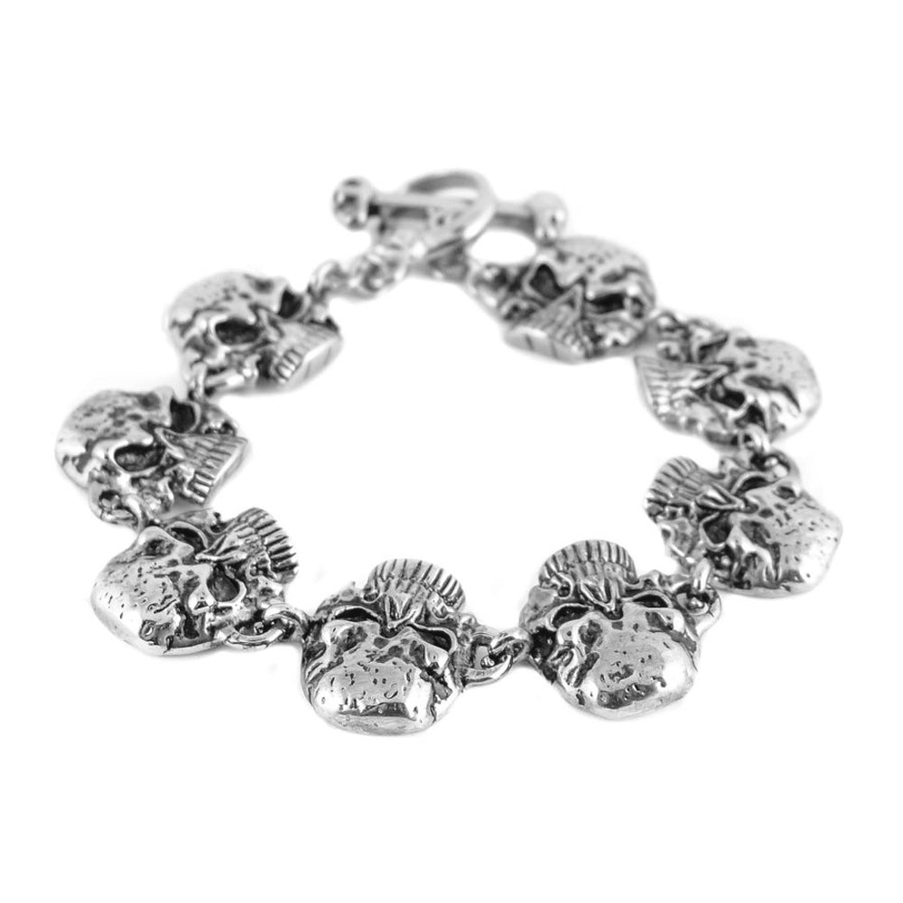 SK1395 Jawless Skull Gents Bracelet Stainless Steel Skull Jewelry