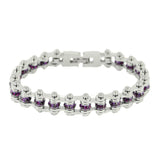 SK2210 February 3/8" Wide Amethyst Color Crystal Centers