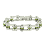 SK2224 August 1/2" Wide Peridot Color Crystal Centers