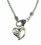 SK2350 Heart Pendant With 24" Necklace 4 Millimeter